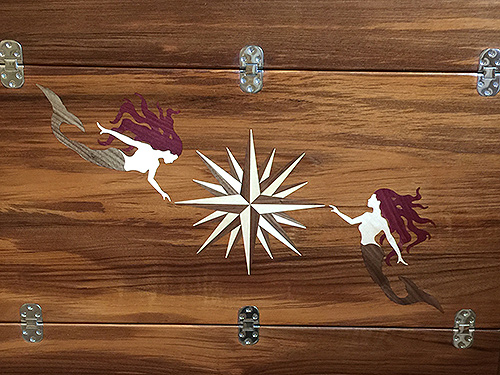 The inlays were designed to visually interact with each other.